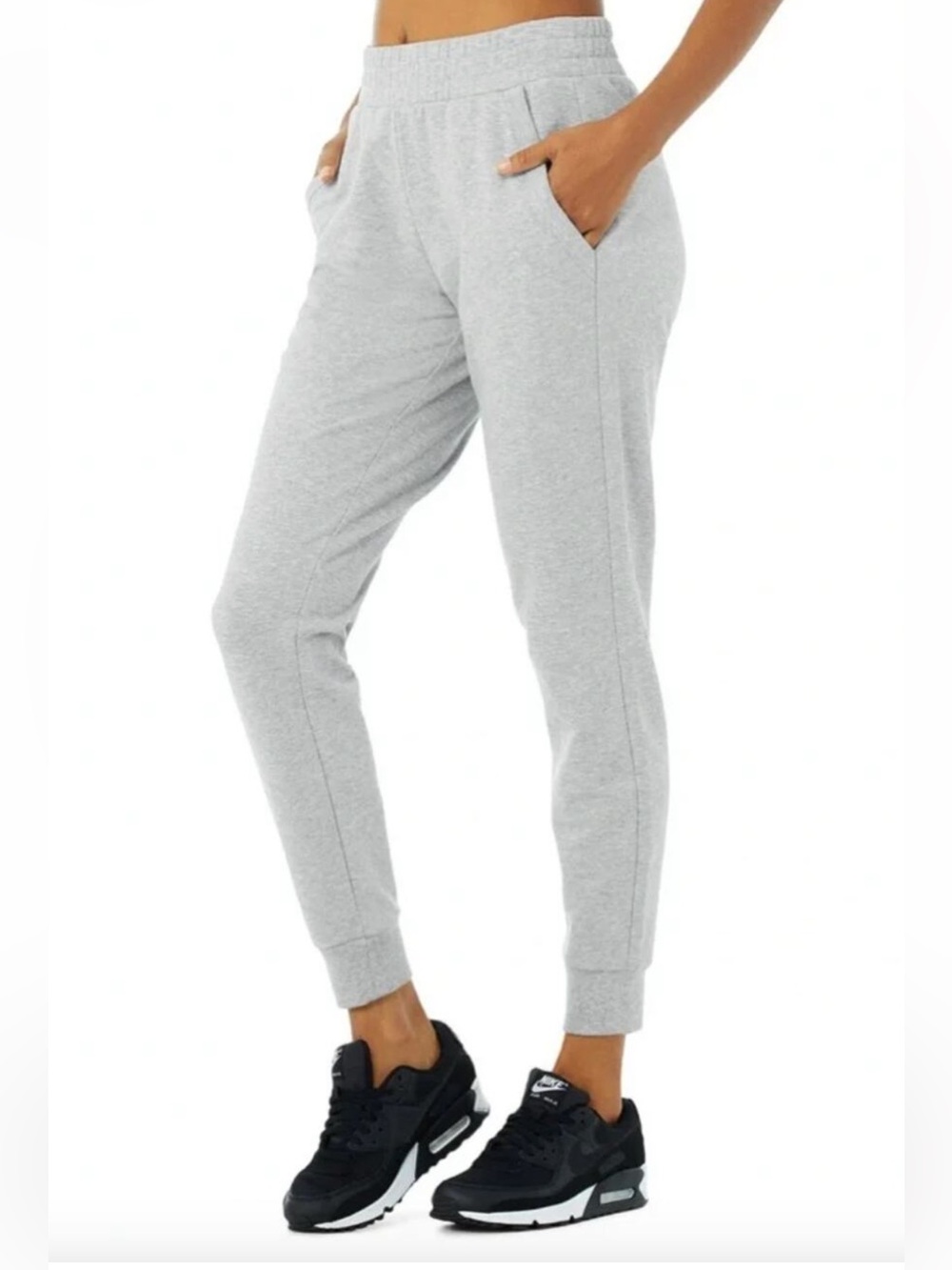 Alo Yoga Unwind Light Gray Jogger Pants